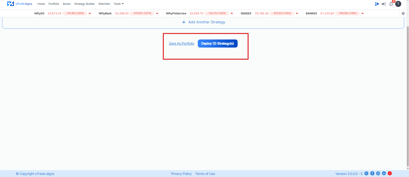Strategy Builder, uTrade algos, Indian Traders