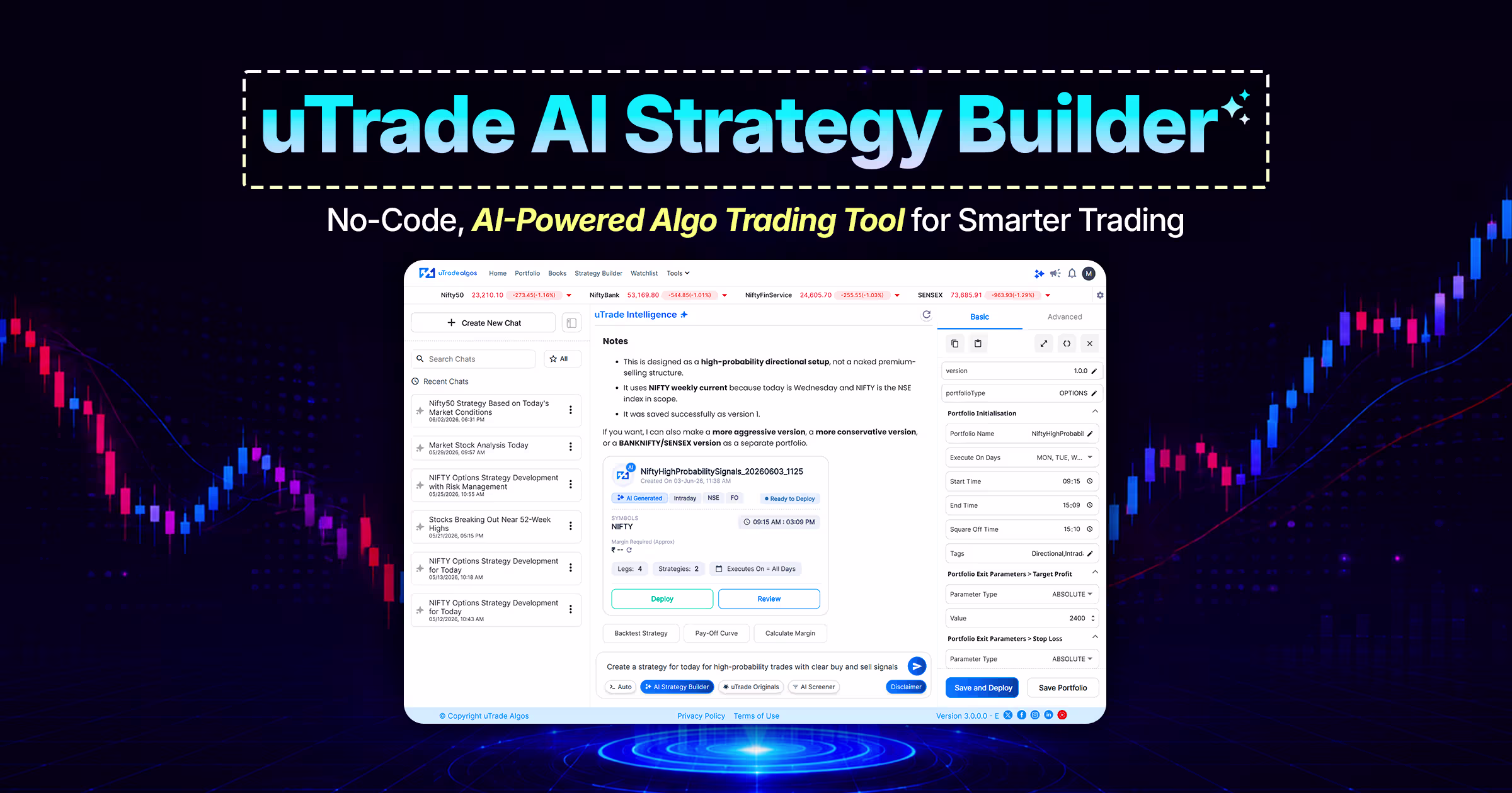 uTrade AI Strategy Builder: No-Code, AI-Powered Algo Trading Tool for Smarter Trading