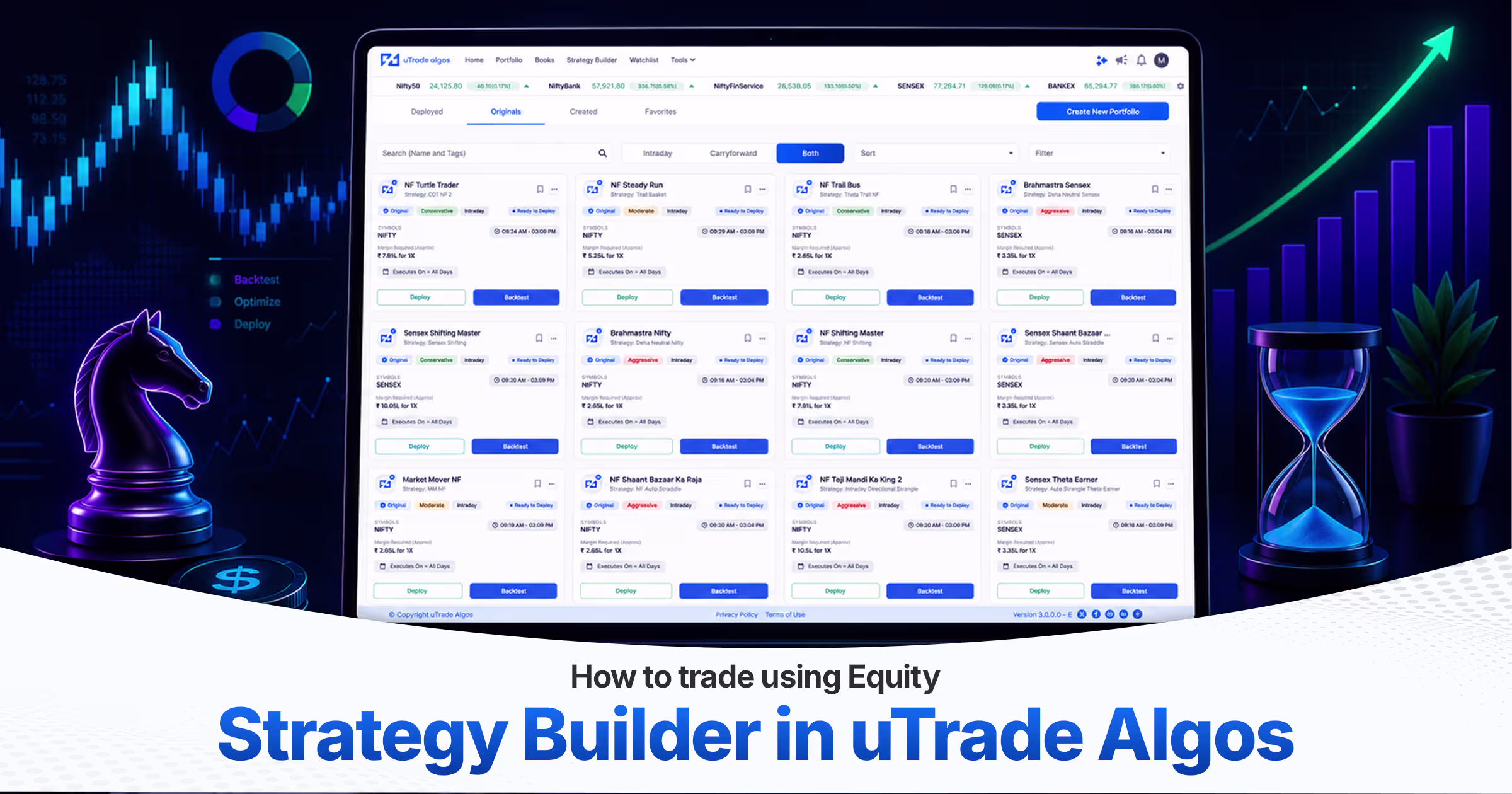 How to trade using Equity Strategy Builder in uTrade Algos