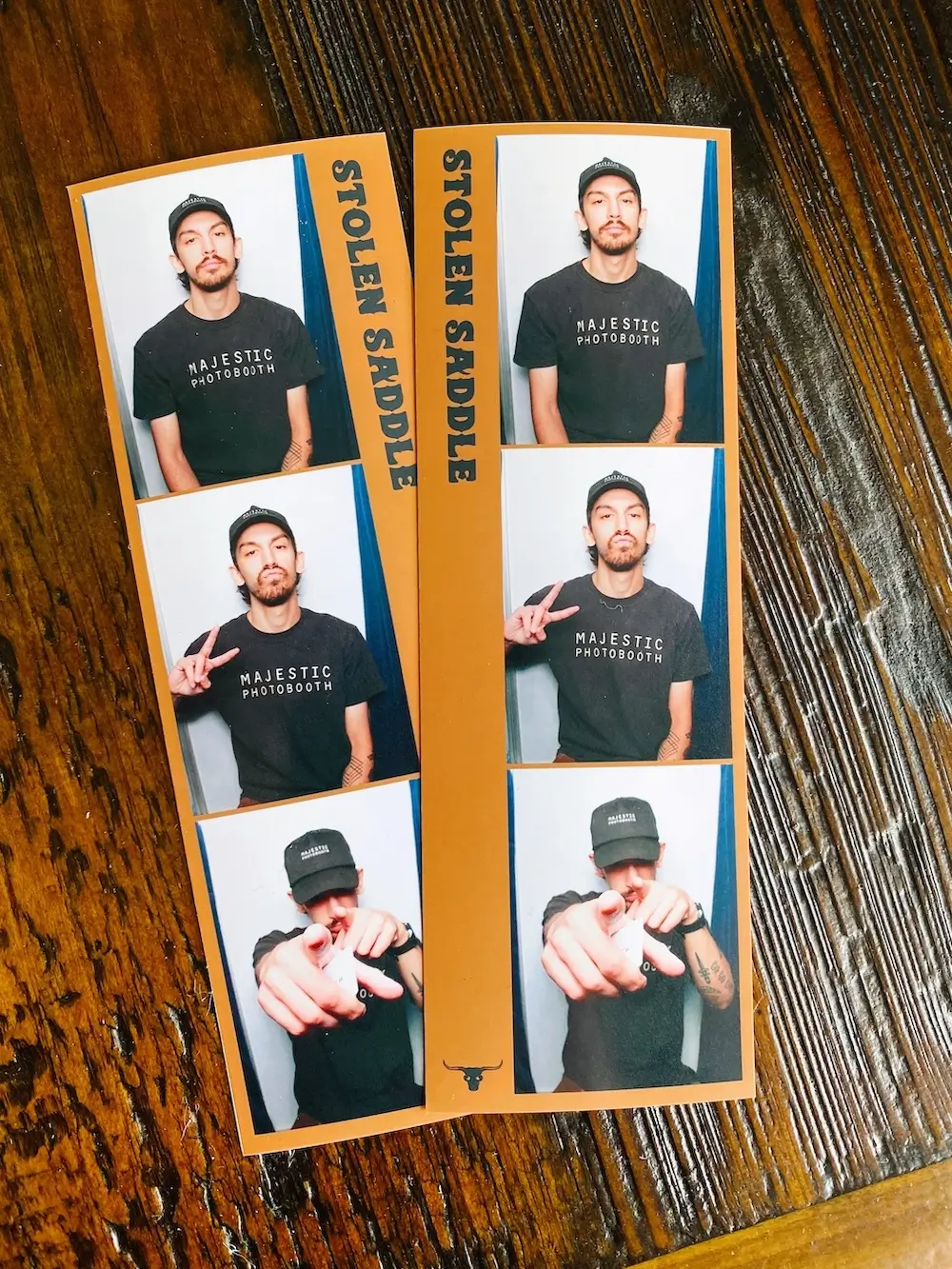 Photo strips from Stolden Saddle photo booth in Chicago