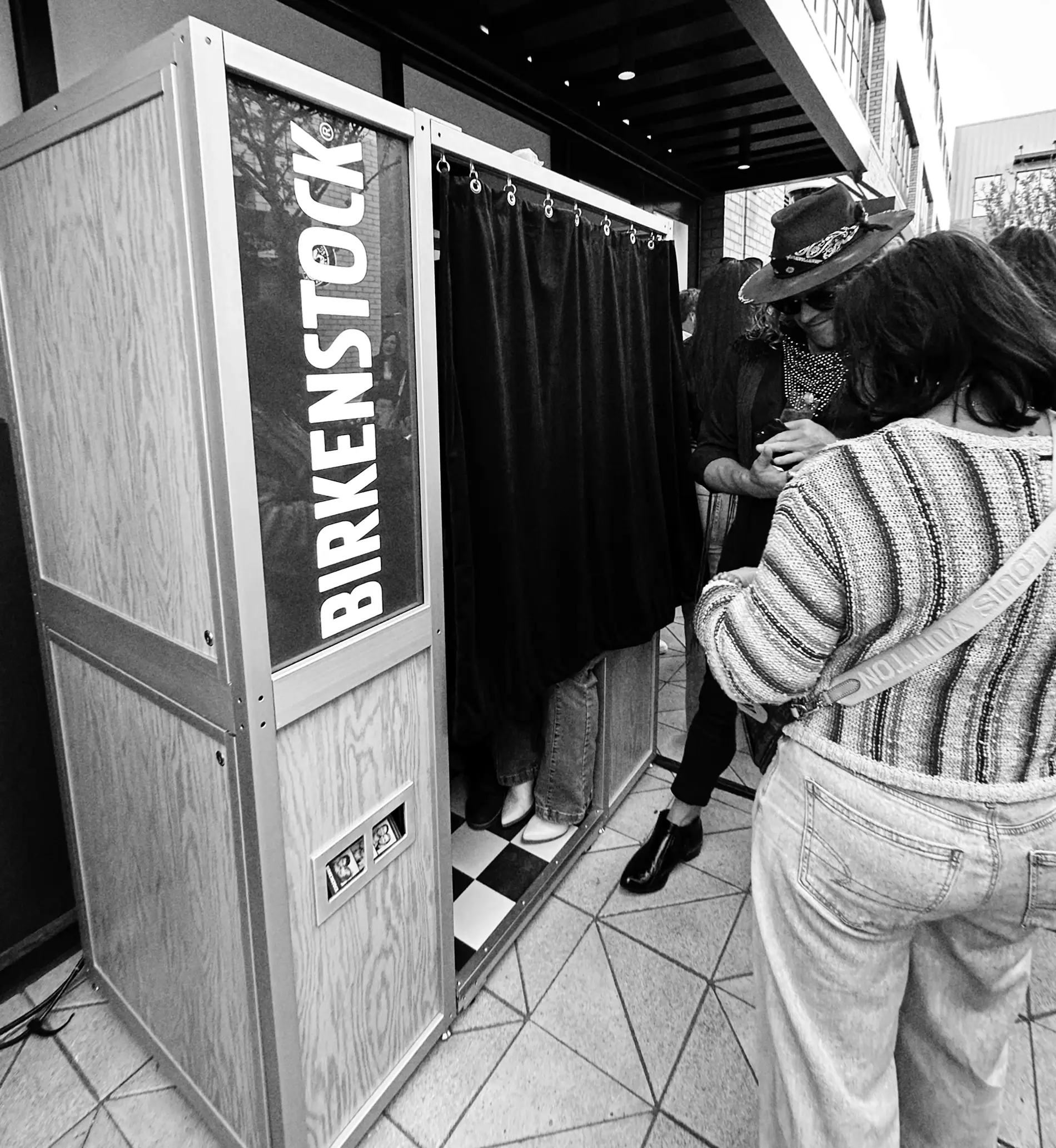 Birkenstock branded photo booth for venue