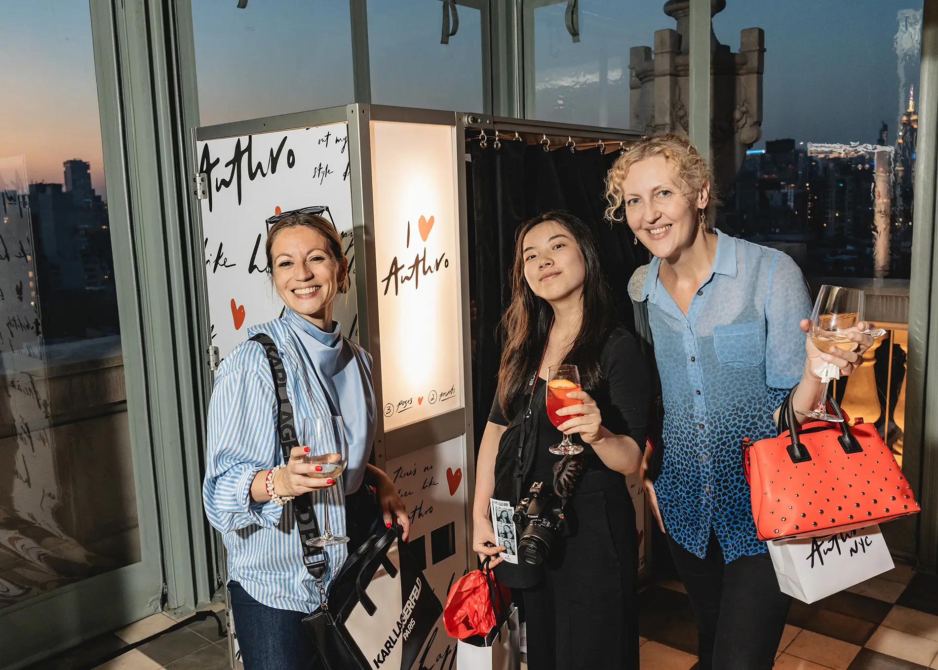 Night time corporate photo booth event