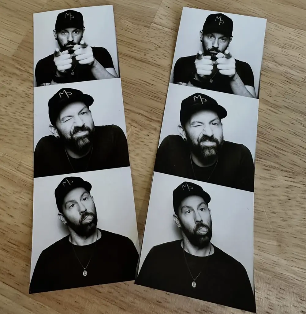 vintage black and white photo strip