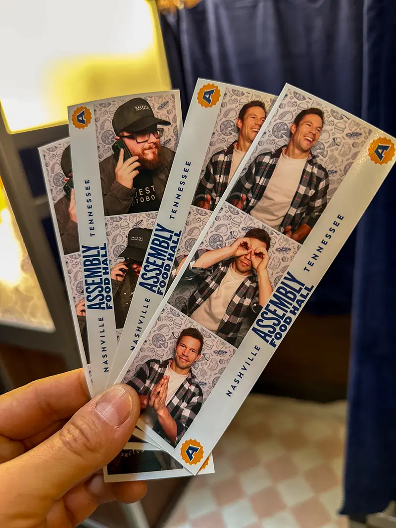 classic photo booth strip in Nashville