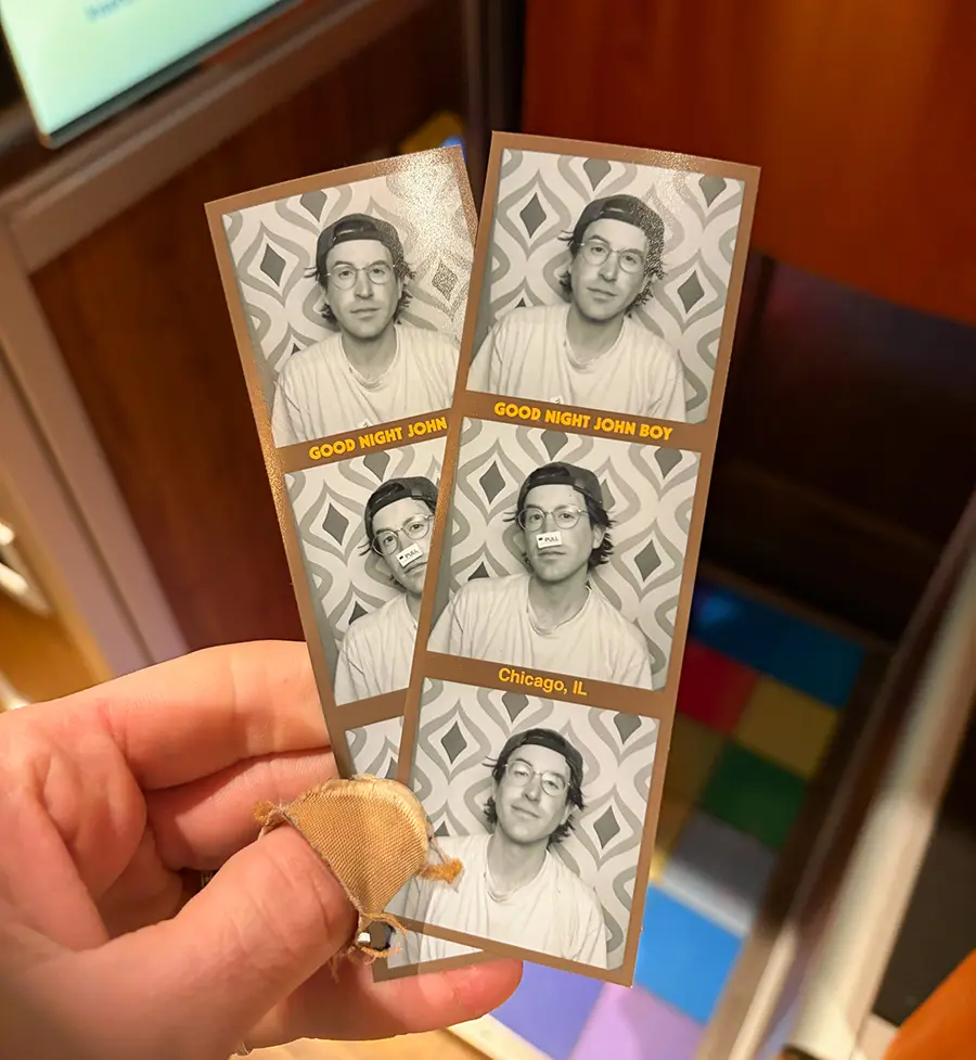 venue photo booth strips