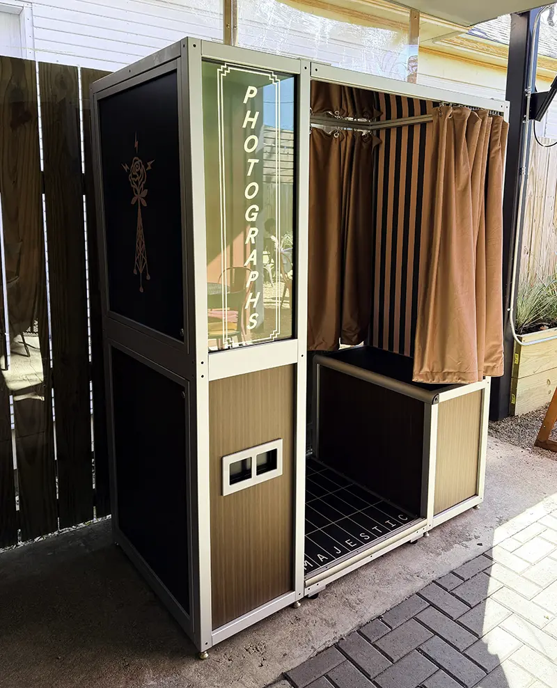 a themed instant photo booth at an event