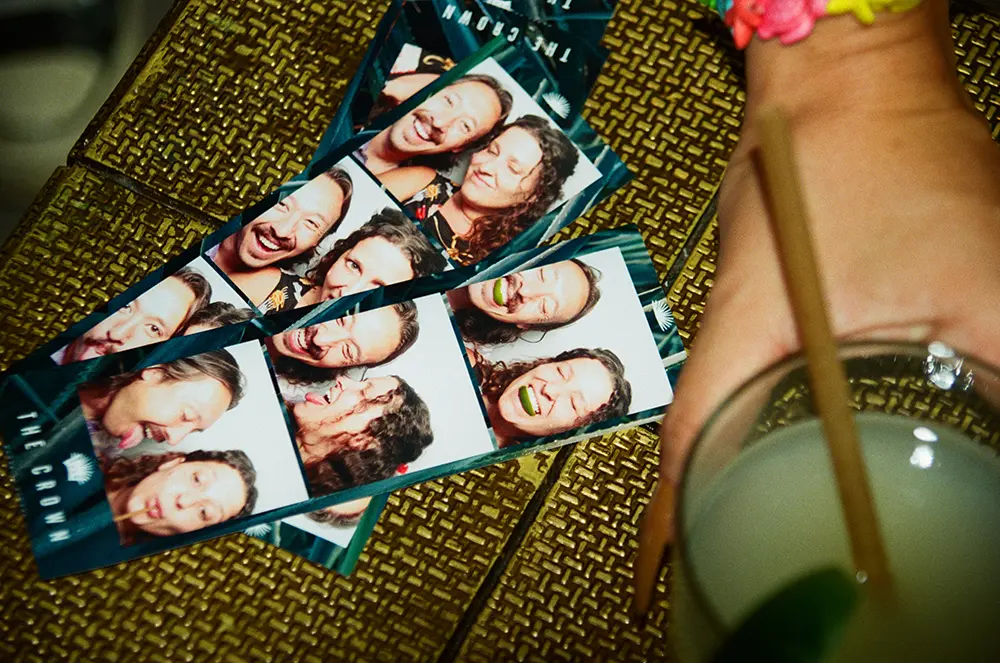 analog photo booth style photo strip