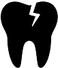 Broken tooth icon