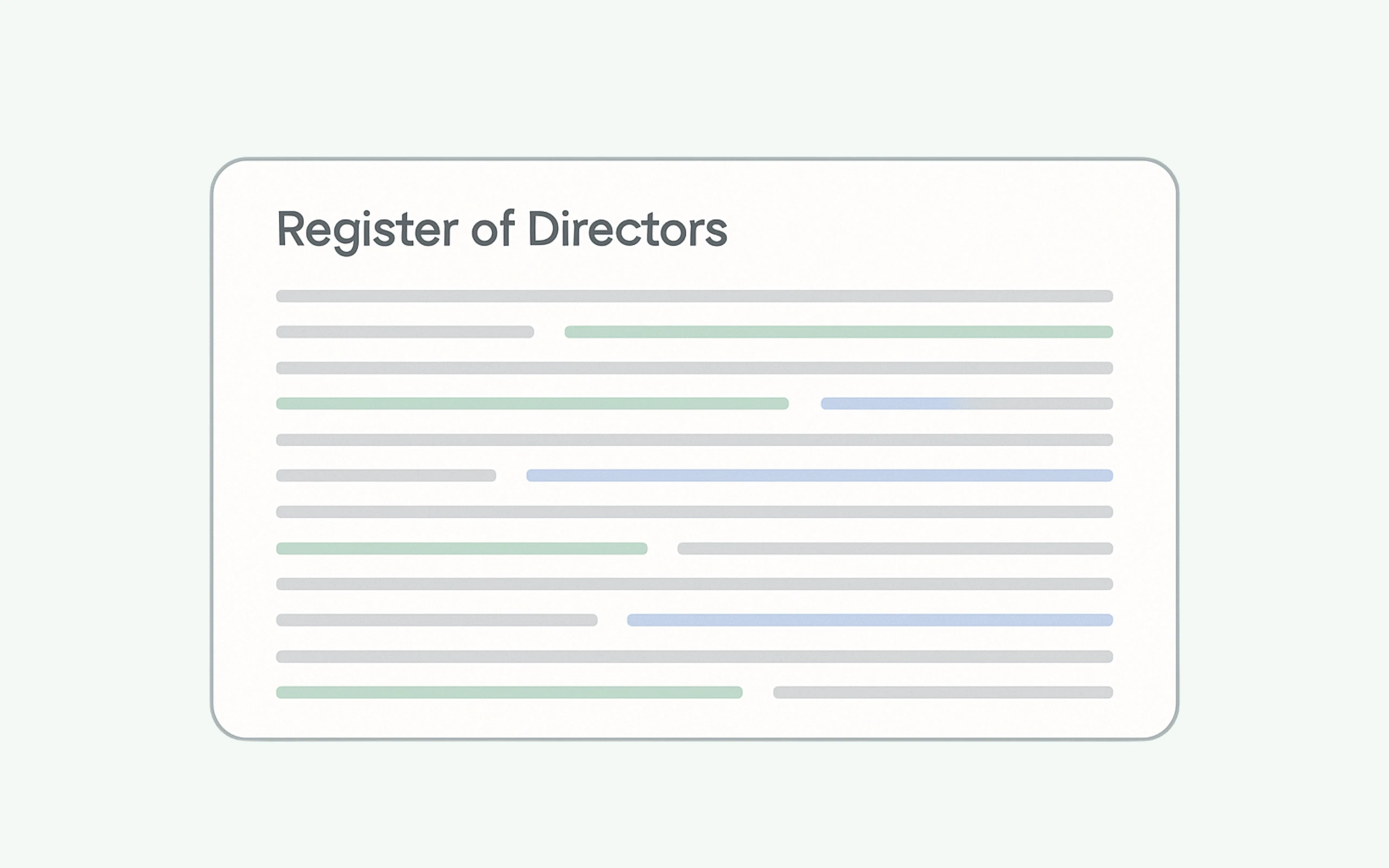 a mockup of a legal register
