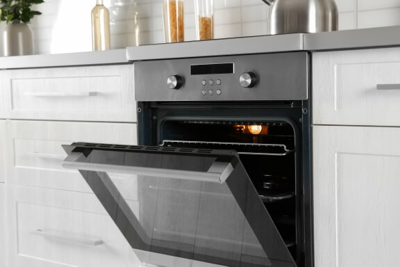 Modern built-in oven in a kitchen