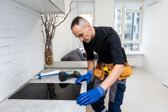 Kitchen hob illustrating hob repairs and support from NEA Appliances in Bristol