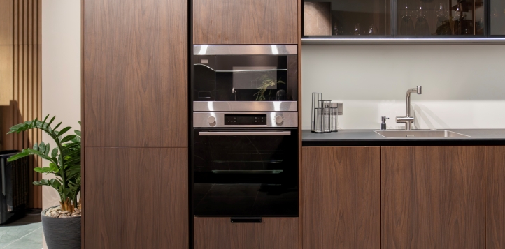 Modern microwave oven in a stylish kitchen available through NEA Appliances Bristol