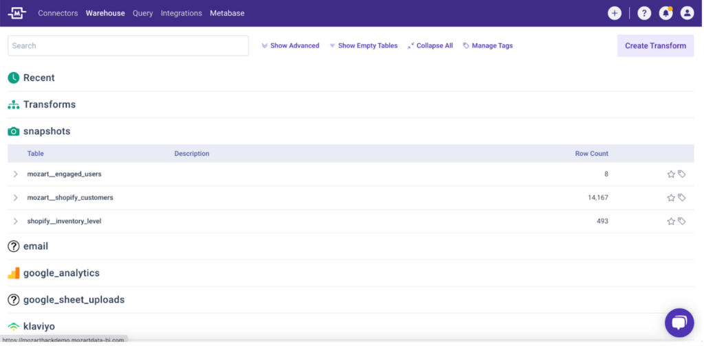 Mozart Data Screenshot