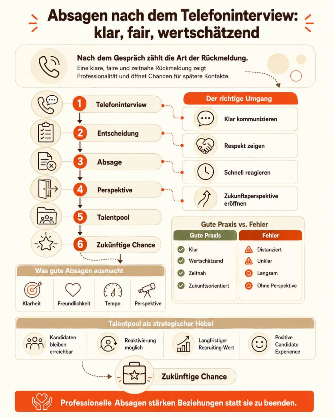 Infografik: Absage nach dem Telefoninterview - so gehts