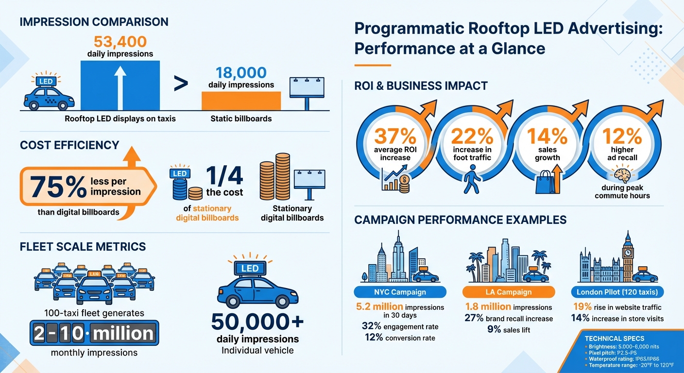 Programmatic Rooftop LED Advertising: Key Performance Metrics and ROI Statistics