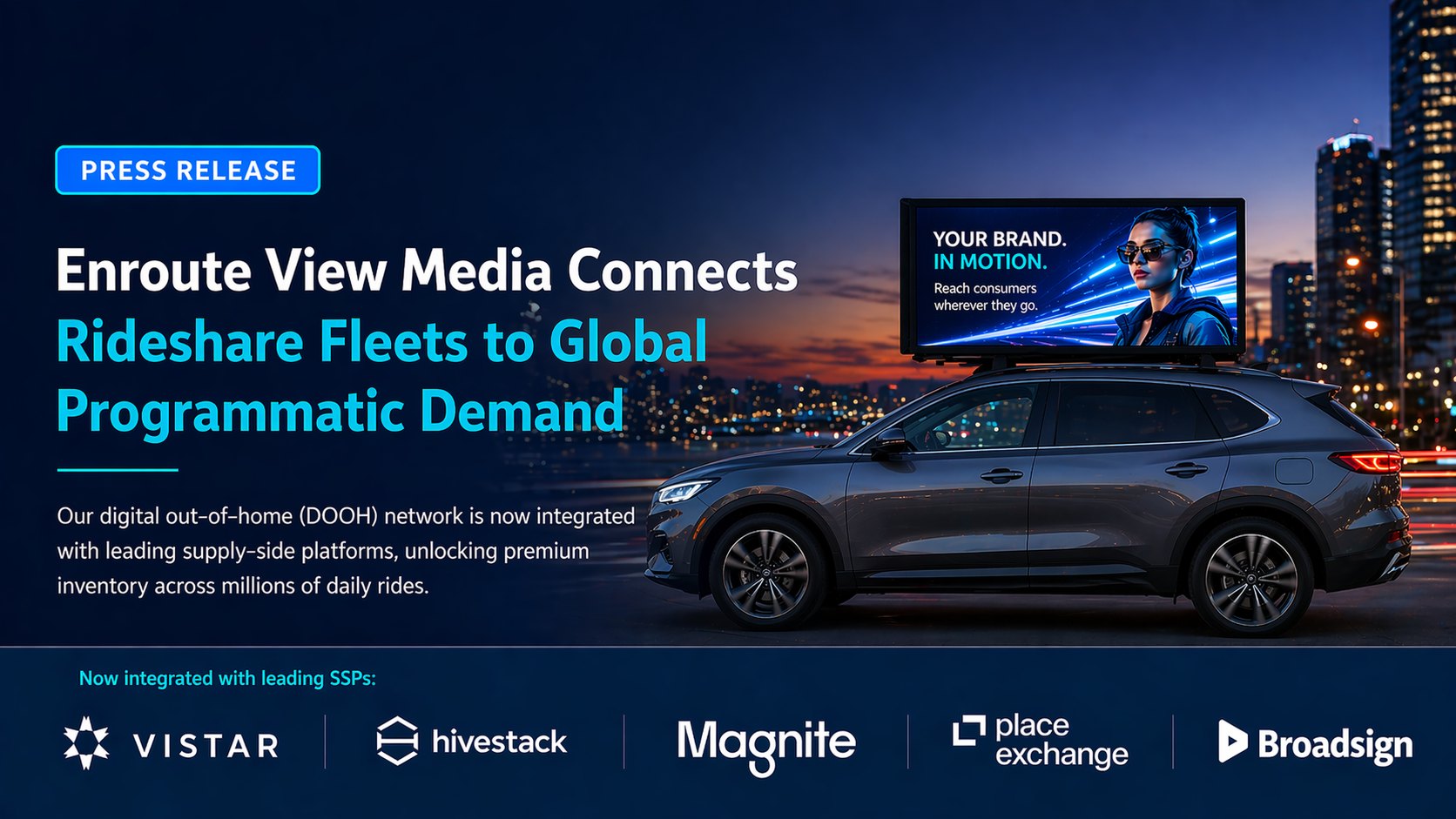 Enroute View Media programmatic SSP integrations press release