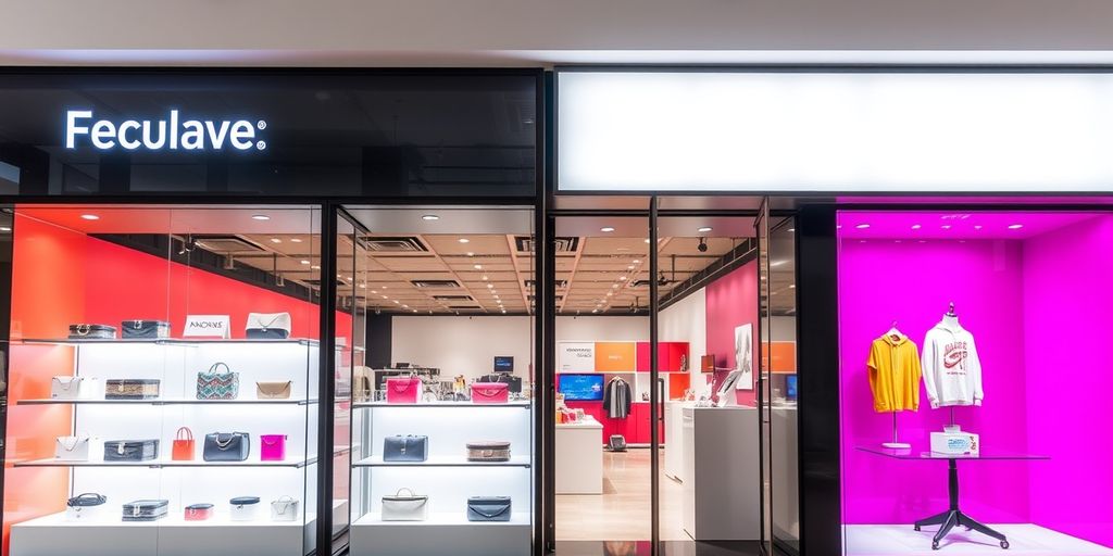 Modern e-commerce storefront with vibrant product displays.