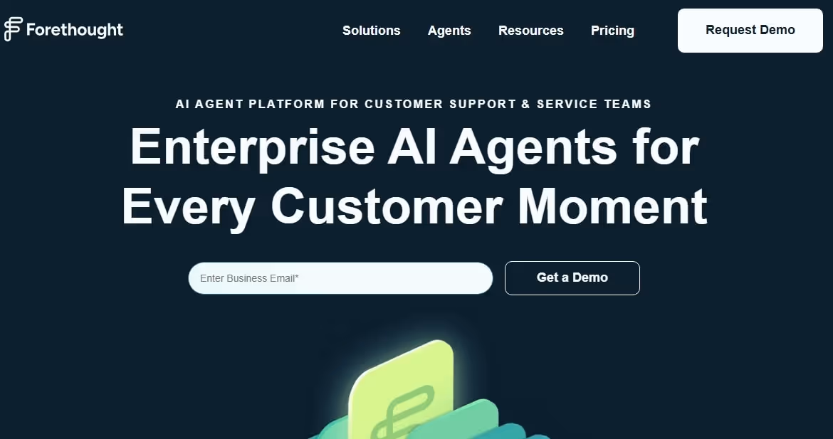 Forethought homepage