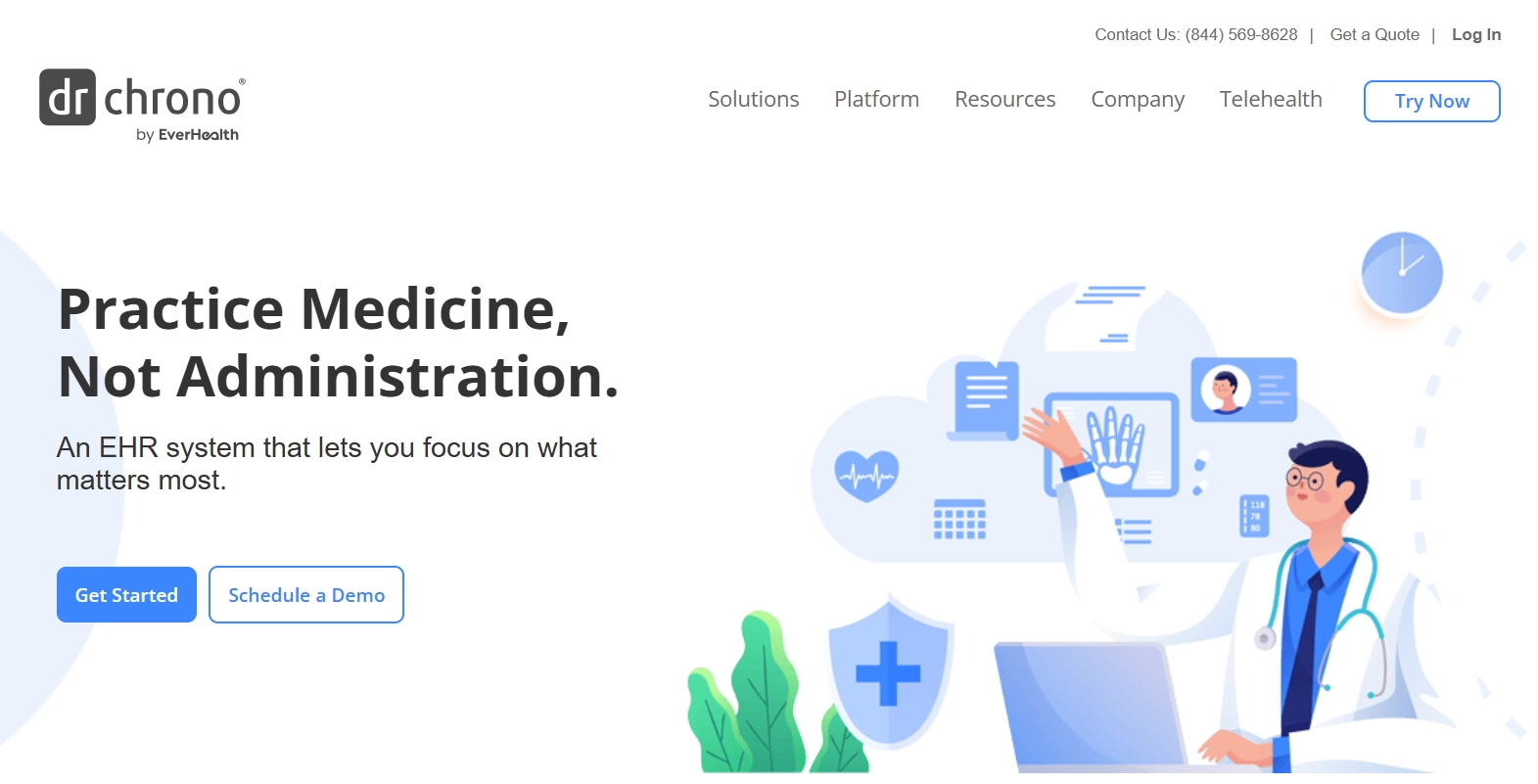 DrChrono EHR system home page 