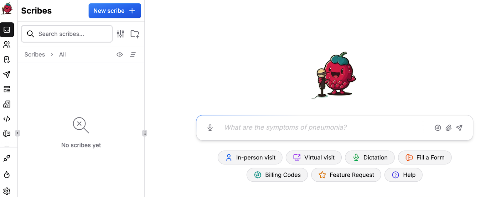 Scribeberry chat functionality