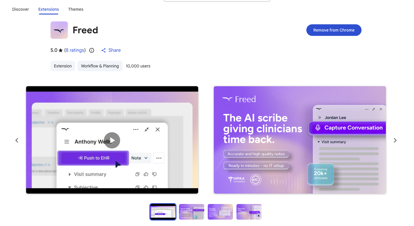 Download Freed's Chrome extension so you can open it in Aarista