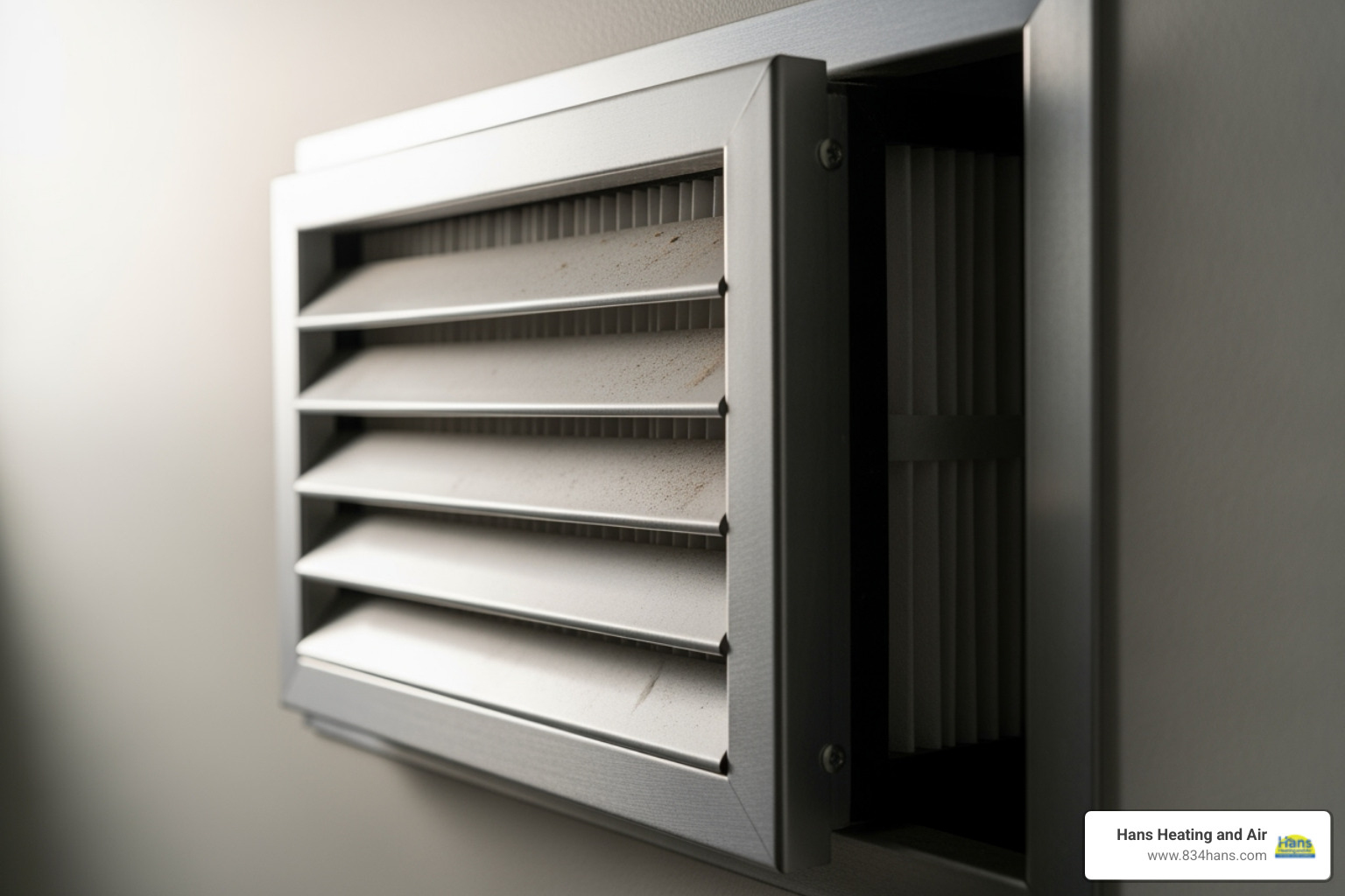 Filter in a return air duct - home air filter change