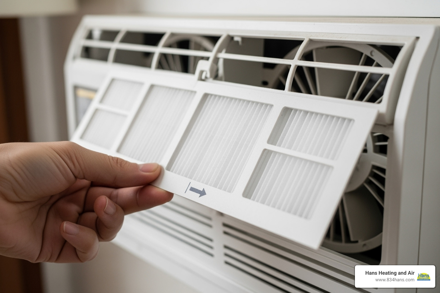 Filter in a window AC unit - home air filter change