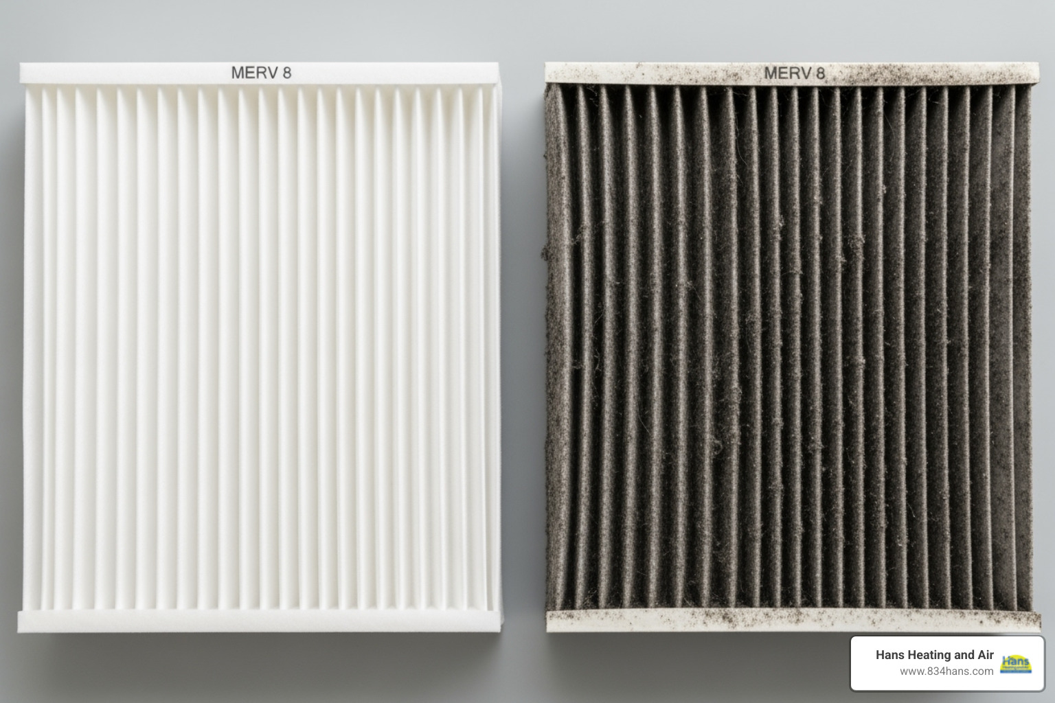 clean vs dirty furnace filter - Furnace maintenance plan