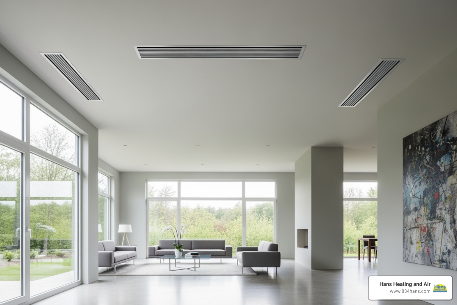 pristine home interior with clean air vents - electrostatic air filter cleaning