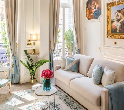 Salon d'un appartement de Luxe Merveil Paris
