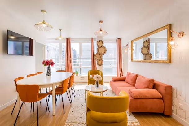 The living room of the Cozy Apartment Finlay