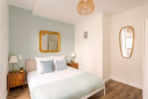 La chambre du Cozy Apartment Fbg Saint Antoine