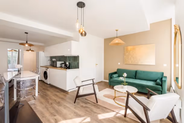 La salon du Cozy Apartment Fbg Saint Antoine