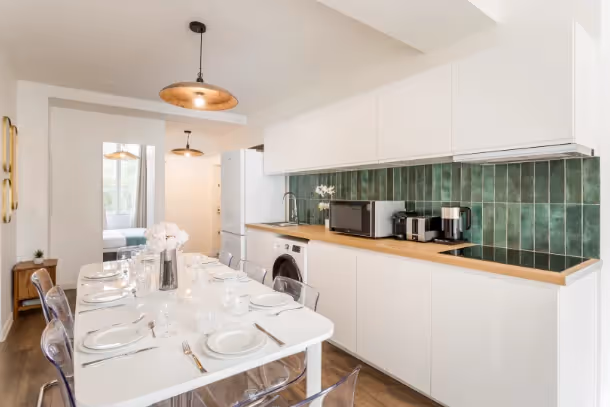 La cuisine du Cozy Apartment Fbg Saint Antoine