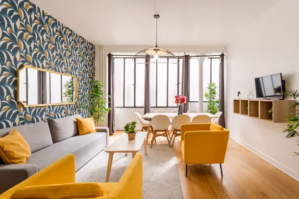 Le salon décoré Cozy Apartment Sentier I