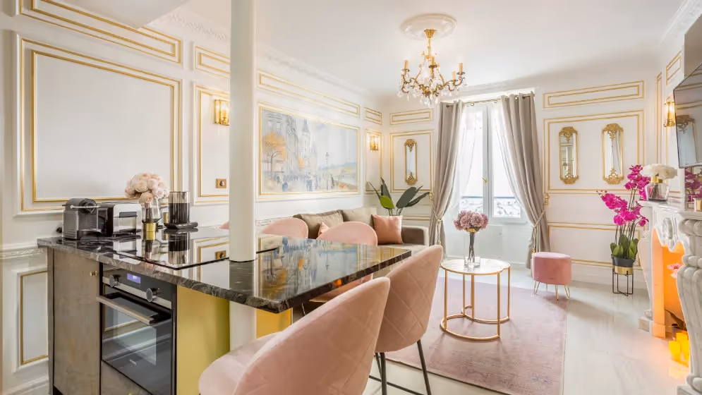Le cuisine americaine salon suite de luxe bourdonnais