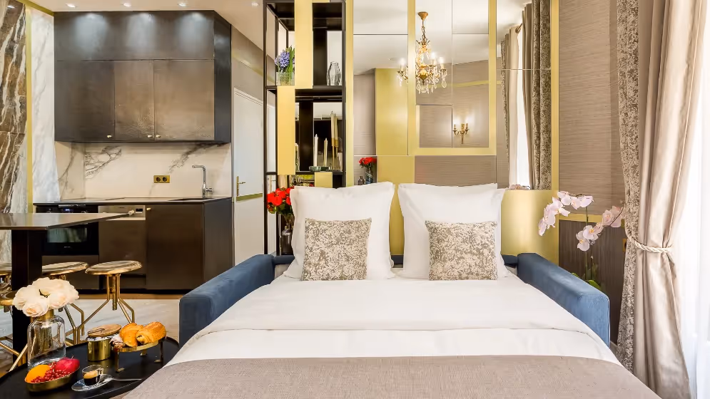 Le salon canape lit 1 suite de luxe laos