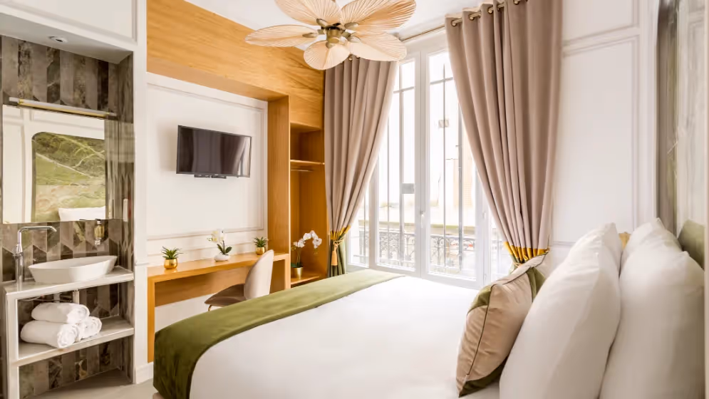 Le chambre 1 suite de luxe saint martin VII balcon Vue pompidou