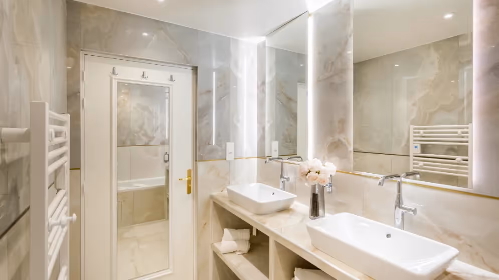 Le sdb suite de luxe saint martin VII balcon Vue pompidou
