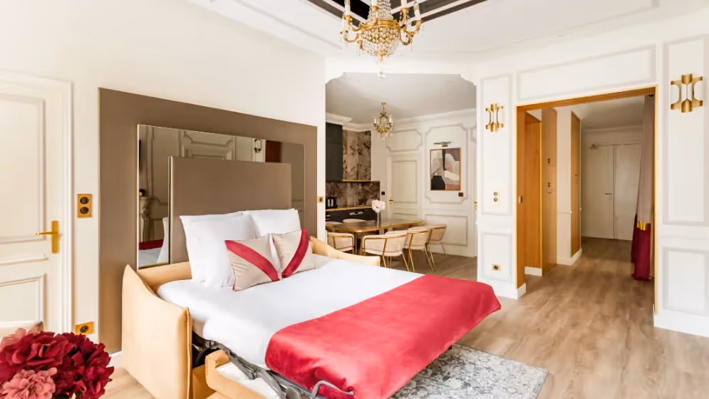 Le Canape lit suite de luxe saint martin VII balcon Vue pompidou