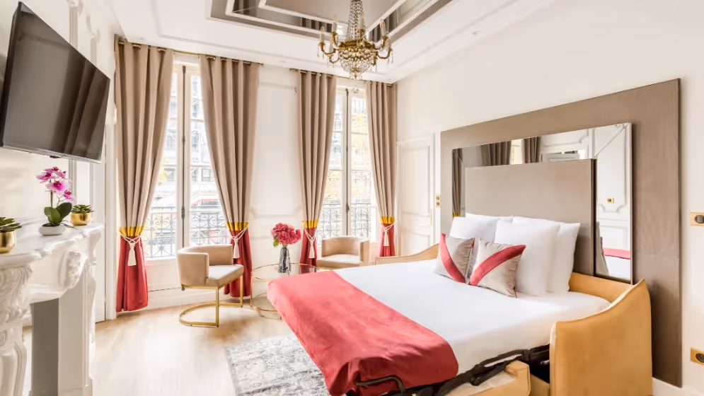 Le Canape lit suite de luxe saint martin VII balcon Vue pompidou
