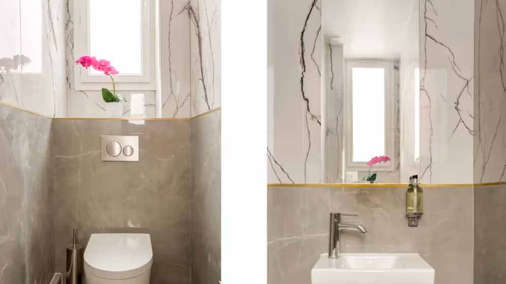 Le wc suite de luxe saint martin VII balcon Vue pompidou