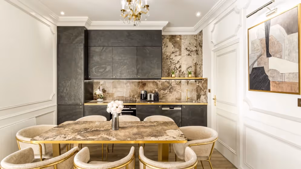 Le Cuisine suite de luxe saint martin VII balcon Vue pompidou