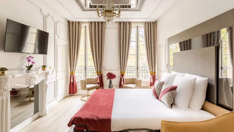 Le Canape lit suite de luxe saint martin VII balcon Vue pompidou