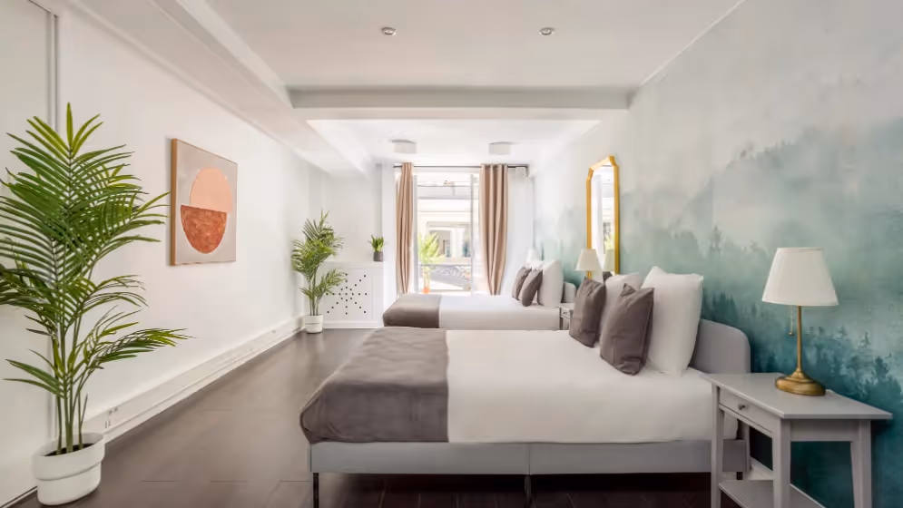 Le chambre 2 1 Appartement cosy nd des VIctoires terrasse