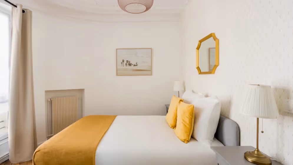 Le chambre 1 Appartement cosy tilsitt balcon Vue tour eiffel