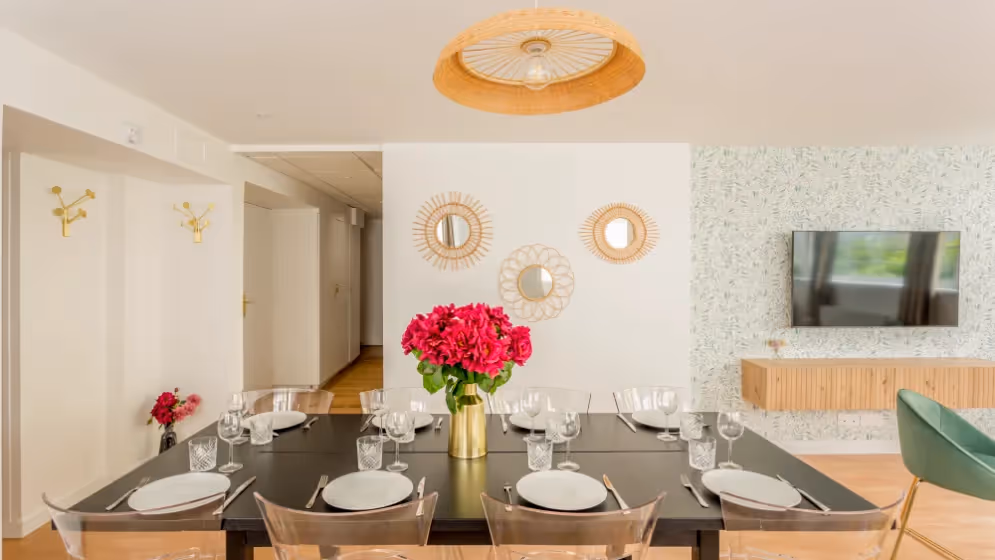 Le table a manger Appartement Cosy Pelee