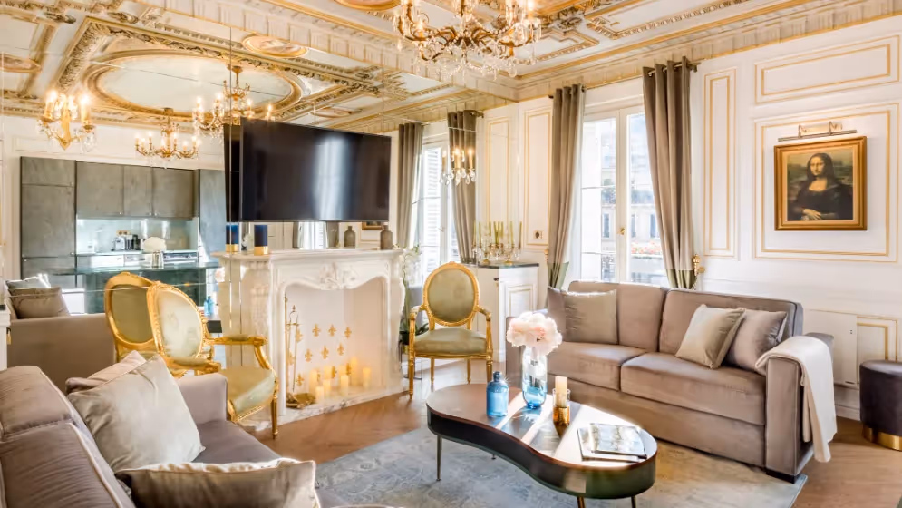 Le salon coin TV suite signature marcel I balcon