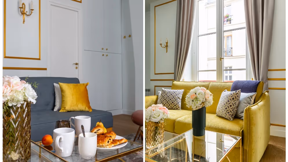 Le petit dejeuner et Salon suite de luxe aboukir III