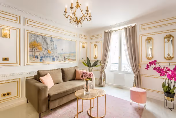 Le salon vue fenêtre Luxury Suite Bourdonnais